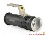 Фонарь-прожектор Smartbuy SBF-32-H (акк. 2x18650 1.2Ah) св/д CREE 10W (300м) фокус, алюм з/у IP54