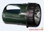 Фонарь-прожектор Космос 368LED (акк. 6V 4.5Ah) 1св/д 3W (480lm), зеленый/пластик ЗУ 220V