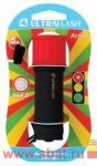Фонарь Ultraflash ручной LED15001-A (3xR03) 9св/д (40lm), красн.+черный/пластик, BL