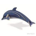 Деревянные 3D пазлы Дельфин 9 деталей (готовый размер 13x6x5,5 см)1/240
