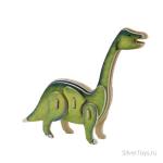 Деревянные 3D пазлы Бронтозавр