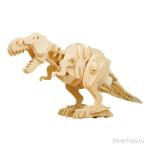 Деревянные 3D пазлы Тиранозавр кусающийся (управление звуком)