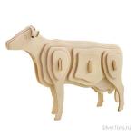 Деревянные 3D пазлы Корова