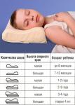 Подушка для сна трехслойная детская; 
