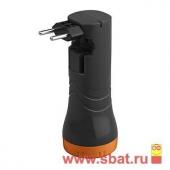 Фонарь ручной ТРОФИ TA4 (акк. 4V 0.5Ah) 4св/д черн./пластик, 2 режима, вилка 220V