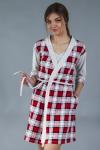 Комплект женский Ванилька №4 (халат 3/4 рукав+пижама (топ+шорты)