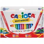 Фломастеры меняющие цвет/стираемые Magic Markers, 18 цв+2, 20  шт., картон, европодвес, 41369