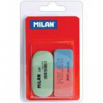 Набор ластиков Milan 8020 и 118 2 шт., натуральный/синтетический каучук, блистер, BVM9216