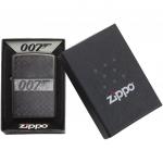 Зажигалка ZIPPO James Bond с покрытием Black Ice®, латунь/сталь, чёрная, глянцевая, 36x12x56 мм