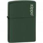 Зажигалка ZIPPO Classic с покрытием Green Matte, латунь/сталь, зелёная, матовая, 36x12x56 мм