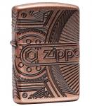 Зажигалка ZIPPO Armor™ с покрытием Antique Copper™, латунь/сталь, медная, матовая, 36x12x56 мм