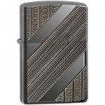 Зажигалка ZIPPO Armor™ с покрытием High Polish Black Ice®, латунь/сталь, чёрная, 36x12x56 мм