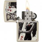 Зажигалка ZIPPO Classic с покрытием Cream Matte, латунь/сталь, кремовая, матовая, 36x12x56 мм