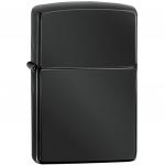 Зажигалка ZIPPO Classic с покрытием Ebony™, латунь/сталь, чёрная, глянцевая, 36x12x56 мм