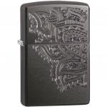 Зажигалка ZIPPO Classic с покрытием Gray, латунь/сталь, серая, матовая, 36x12x56 мм