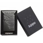 Зажигалка ZIPPO Classic с покрытием Gray, латунь/сталь, серая, матовая, 36x12x56 мм