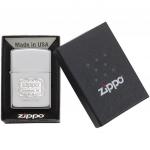 Зажигалка ZIPPO Classic с покрытием High Polish Chrome, латунь/сталь, серебристая, глянцевая, 36x12x