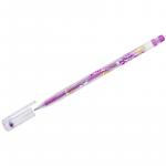 Ручка гелевая Crown Glitter Metal Jell розовая с блестками, 1,0 мм, MTJ-500GLS(D)