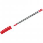 Ручка шариковая "Tops 505 M" красная, 1,0 мм, прозрачный корпус, 150602