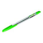 Ручка шариковая  CORONA PLUS прозрачный корпус, 0,7 мм зеленая