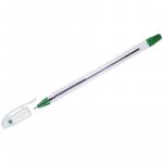 Ручка шариковая Crown Oil Jell зеленая, 0,7 мм, штрих-код, OJ-500B