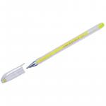 Ручка гелевая Crown Hi-Jell Color желтая, 0,7 мм, HJR-500H