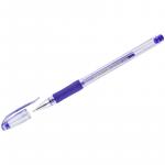Ручка гелевая Crown Hi-Jell Needle Grip синяя, 0,7 мм, грип, игольчатый стержень, штрих-код, HJR-500RNB