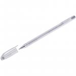 Ручка гелевая Crown Hi-Jell Metallic серебро металлик, 0,7 мм, HJR-500GSM