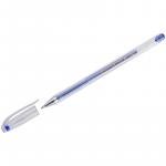 Ручка гелевая Crown Hi-Jell Metallic синяя металлик, 0,7 мм, HJR-500GSM