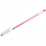 Ручка гелевая Crown Hi-Jell Color розовая, 0,7 мм, HJR-500H