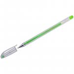 Ручка гелевая Crown Hi-Jell Color светло-зеленая, 0,7 мм, HJR-500H