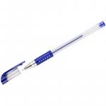Ручка гелевая OfficeSpace синяя, 0,5 мм, грип, игольчатый стержень, GP905BU_6600