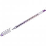 Ручка гелевая Crown Hi-Jell Color фиолетовая, 0,7 мм, HJR-500H