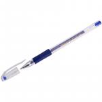 Ручка гелевая Crown Hi-Jell Grip синяя, 0,5 мм, грип, HJR-500R