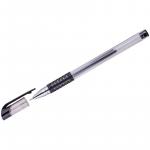 Ручка гелевая OfficeSpace черная, 0,5 мм, грип, игольчатый стержень, GP905BK_6597