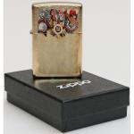 Зажигалка ZIPPO Советские ордена, латунь/сталь с покрытием Gold Dust™, золотистая, 36x12x56 мм