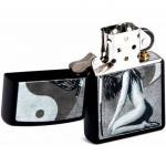 Зажигалка ZIPPO Woman Sword с покрытием Black Matte, латунь/сталь, чёрная, матовая, 36x12x56 мм