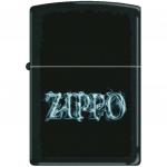 Зажигалка ZIPPO, латунь с покрытием Black Matte, чёрная с надписью "Zippo", матовая, 36x12x56 мм