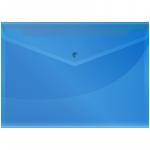 Папка-конверт на кнопке OfficeSpace, А4, 150 мкм, синяя, Fmk12-5 / 220897
