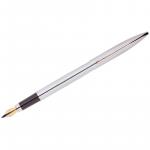 Ручка перьевая Berlingo "Silk Prestige" синяя, 0,8мм, корпус хром, пластик. футляр, CPs_82535