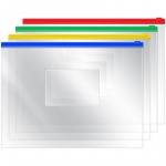 Папка-конверт на молнии OfficeSpace, A5, 120 мкм, прозрачная, ZB5_1780