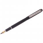 Ручка перьевая Berlingo "Silver Prestige" синяя, 0,8мм, корпус черный/хром, пластик. футляр, CPs_82101