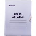 Папка для бумаг с завязками OfficeSpace, картон немелованный, 220  г/м2, белый, до 200 л., 225337