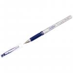 Ручка гелевая Berlingo Silver синяя, 0,5 мм, грип, игольчатый стержень, CGp_50162