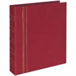 Альбом для монет OfficeSpace "Optima-Standard" 230*270 на кольцах, бордовый, 10 л., иск. кожа, 227312