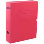 Короб архивный с клапаном OfficeSpace, микрогофрокартон, 75 мм, красный, 225411