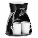 Кофеварка DELTA LUX DL-8131 черная: 450 Вт, 300 мл, 2 керамич. чашки (150 мл) (Россия)(8)