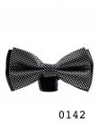 BRK142  Мужская галстук-бабочка черного цвета с узором