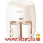 Кофеварка Energy EN-601, 450 Вт, 2 чашки, кремовая 11245
