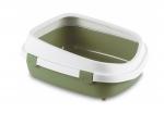 Туалет Queen с рамкой, зеленый, 55*71*24,5см (96852) | Queen cat litter white/pastel green No scoop